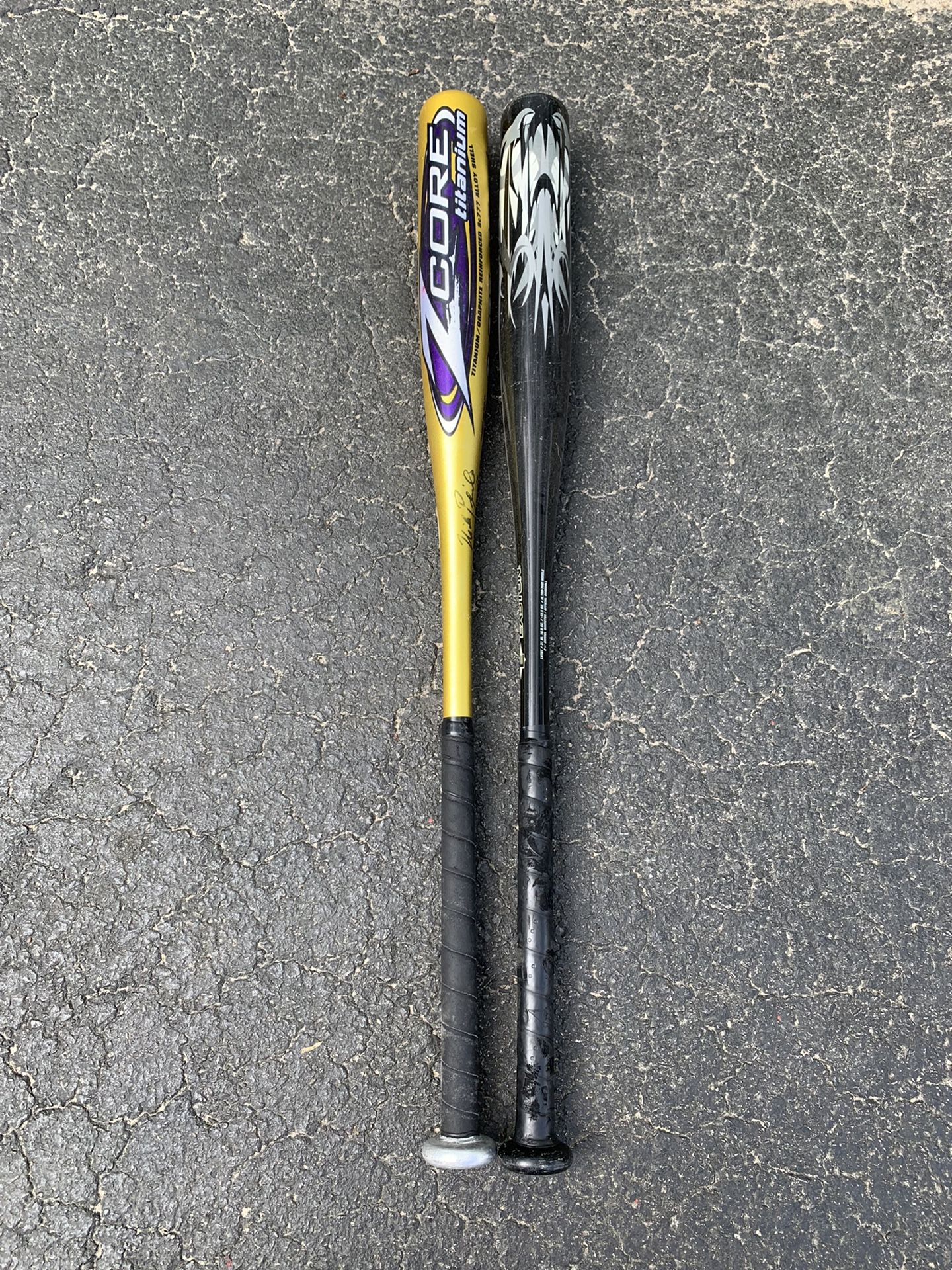 Easton Z Core Titanium Youth Baseball Bats 31/18.5 Lot of 2