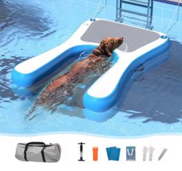 Coziwow 60 in. L Inflatable Dog Water Ramp Floating Ramp Ladder for Pool, Dock and Boat