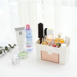 Makeup Organizer Storage Box with Drawer Cotton Swab Stick Storage Case lipstick organizer brush holder makeup Acrylic Plastic