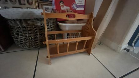 Wooden Magazine Rack