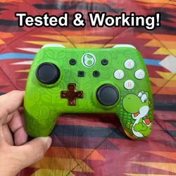PowerA Enhanced Wired Controller for Nintendo Switch - Yoshi - No Cable TESTED