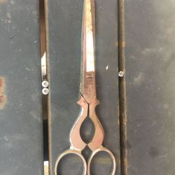 Vintage Henkel 114 Scissors, Made in USA, 6 1/2" Long, Broken Tip