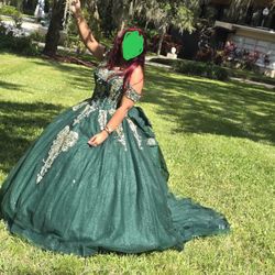 Quinceañera/ Sweet 16 Gown Dress Green