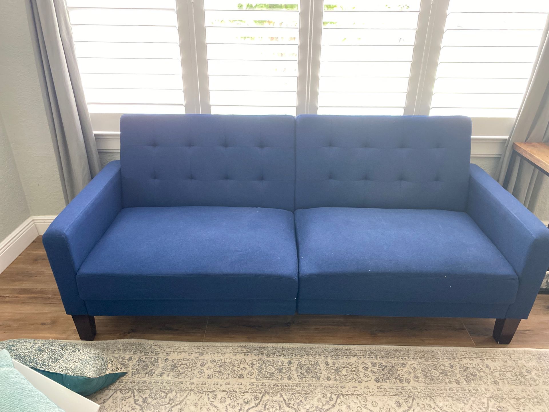 Navy blue couch/futon