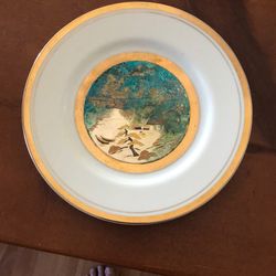 Art of Chokin 24K Gold Edged Rim , 7 3/4 In Plate