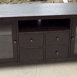 Pottery Barn Wood Tv Media Cabinent & Bookshelf 