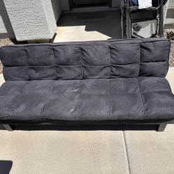 Black Convertible Futon Sofa Bed – Clean & Comfy!