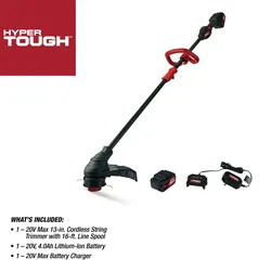 NEW Hyper Tough 20V 13" Brushless String Trimmer KIT with Rapid Reload Trimmer Head