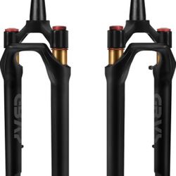 BUCKLOS GRVS 1 1/8 700C Gravel Road Bike Air Suspension Fork, 40mm Travel 28.6mm Threadless Tapered