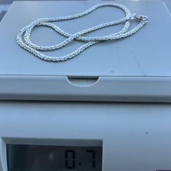 925 Sterling Silver Necklace Made In Turkey 