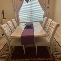 Six Parsons Dining Room Chairs