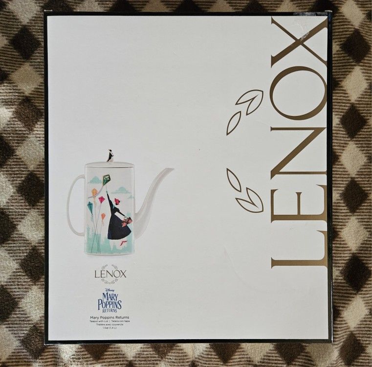 Lenox Mary poppins returns tea pot with lid.
