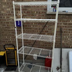 White Metal Wire Shelf 