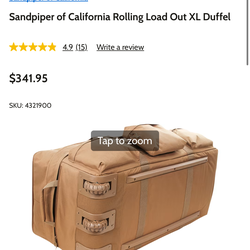 Wont respond to is it still available Sandpiper of California Rolling Load Out XL Duffel SOG