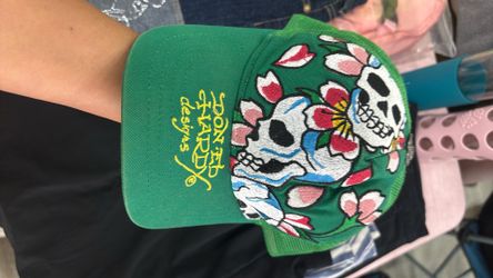 Vintage green Ed Hardy hat