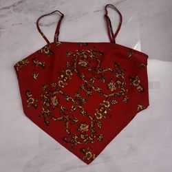 Superdown red asymmetrical top 