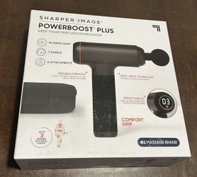 Sharper Image Powerboost Plus Deep Tissue Massager - 7 Speeds, 6 Heads
