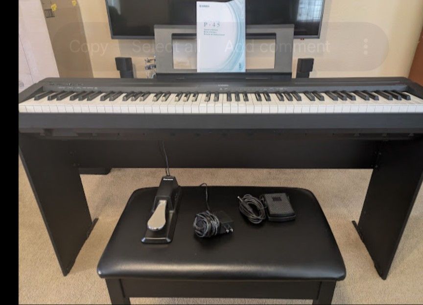 Yamaha P-45 With Many Accessories