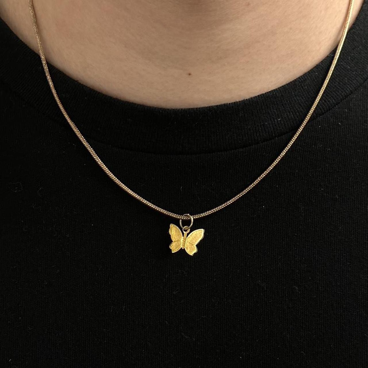 Gold Butterfly Necklace 