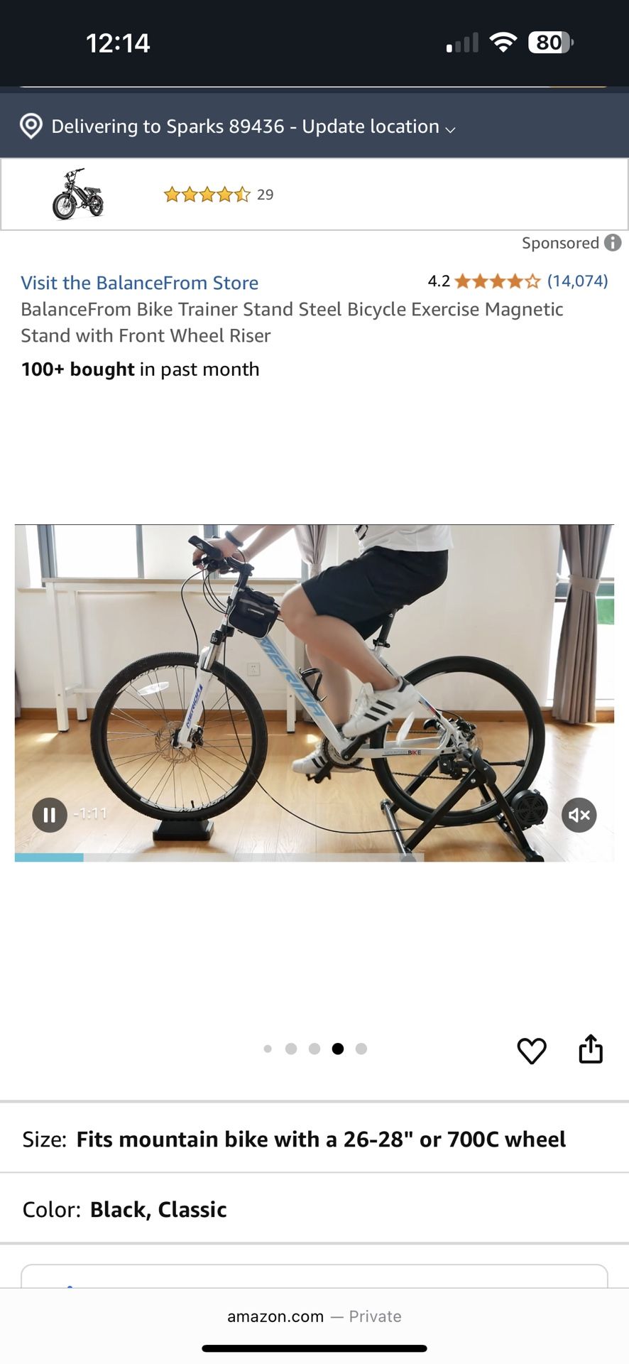 Balancefrom Bike Trainer