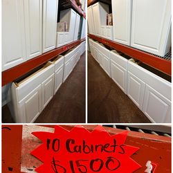 Hampton white kitchen cabinets, wall 42”