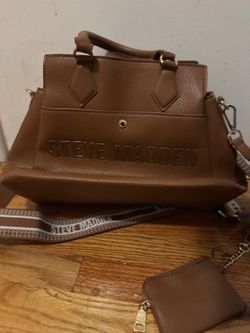 Steve Madden Brown Tote Bag with Crossbody Strap