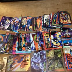 110 Marvel cards foil and regular from 1990’S Xmen Spider-Man and avengers cards