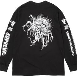NEW Supreme FW25 Yohji Yamamoto Y's Longsleeve L/S Tee Black Size 