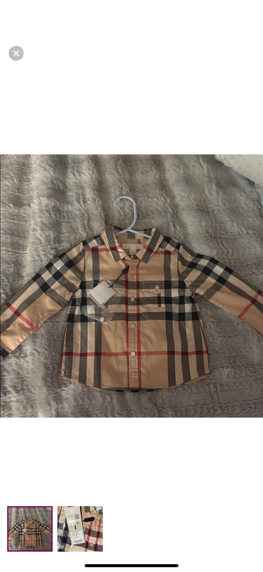 Burberry 18month Button Down Shirt 