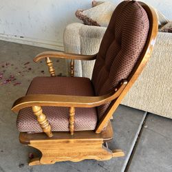 Glider Rocking Chair With Footstool 