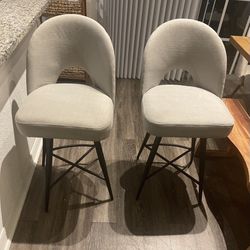 Two Swivel Counter Stools 