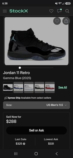 Jordan 11 gamma size 11.5 * wore 1 time*
