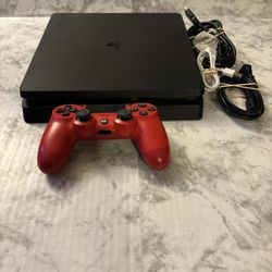 Sony PlayStation 4 Slim 1TB  Console  Tested  & 100% Work  With Games Downloaded