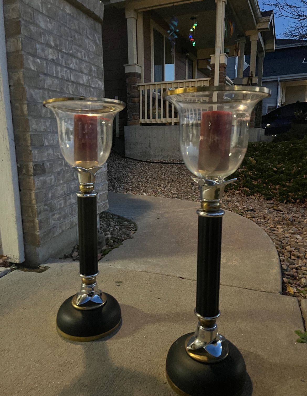 Glass Candle Holders