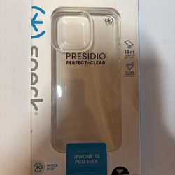 Speck Presidio Perfect-Clear Case for iPhone 16 Pro Max