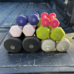 Neoprene Hexagon Dumbbell Weight Set (1/2/3/5/8/10lb Pairs)