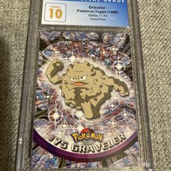 Pokemon Topps Chrome Graveler #75 VINTAGE HOLO RARE CGC Prestine 10!