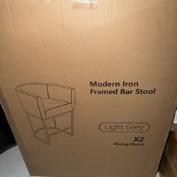 Counter Height Bar Stools Set of 2, 28" H Barstools for 40–42" High Bar Tops, Upholstered Barrel Back Stools with Arms, Tall Linen Kitchen Island Chai