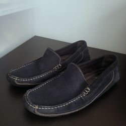 Suede Navy Loafers Size 10