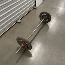 Curl Bar 70 Pounds Plates Combined 
