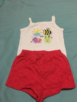 Baby onesie and shorts