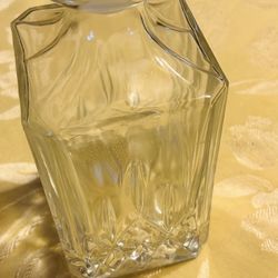 Vintage  Heavy Crystal Decanter Excellent Condition 10 Inches Tall Free Of Chips And Nicks 