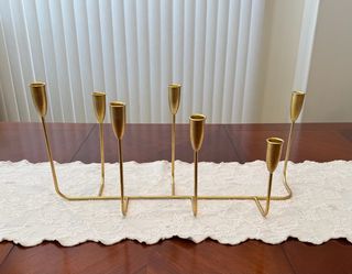GOLD TAPERED CANDLE HOLDER