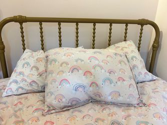 Full size bed frame gold