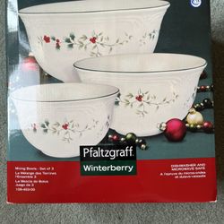 Mixing Bowls - Set Of 3 - Holiday 