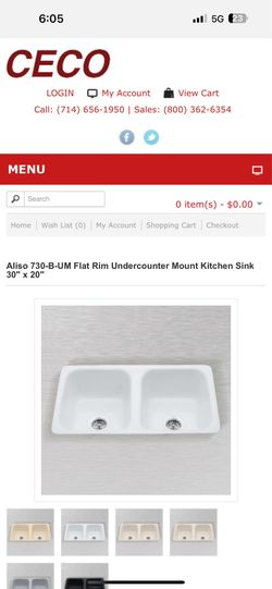 CECO old school cast iron double sink