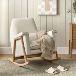 New in box Munni 31" Rocking Lounge Chair - Oleander White
