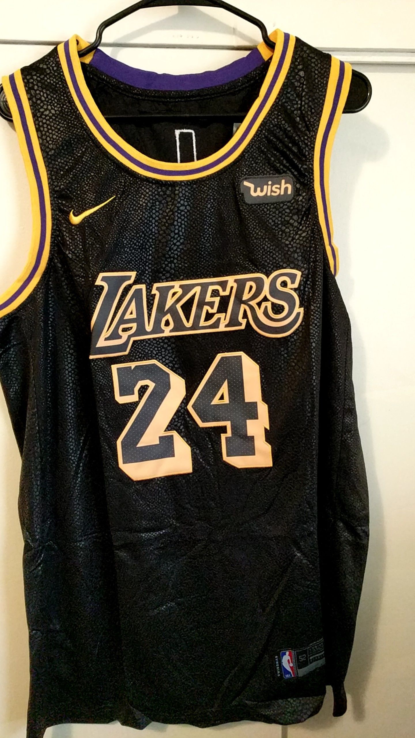 Kobe Bryant black mamba #24 jersey new and improved material sz XL