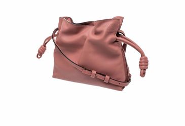 Loewe Pink Leather Anagram Small Gate Dual Bucket Bag