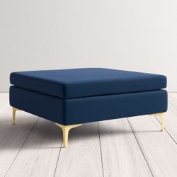 NEW-Coffee Table, Ottoman Navy Dark Blue